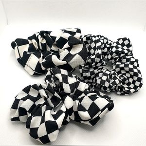 🧁 3/$30 Black and White Checkered Scrunchies Set of 3 NEW